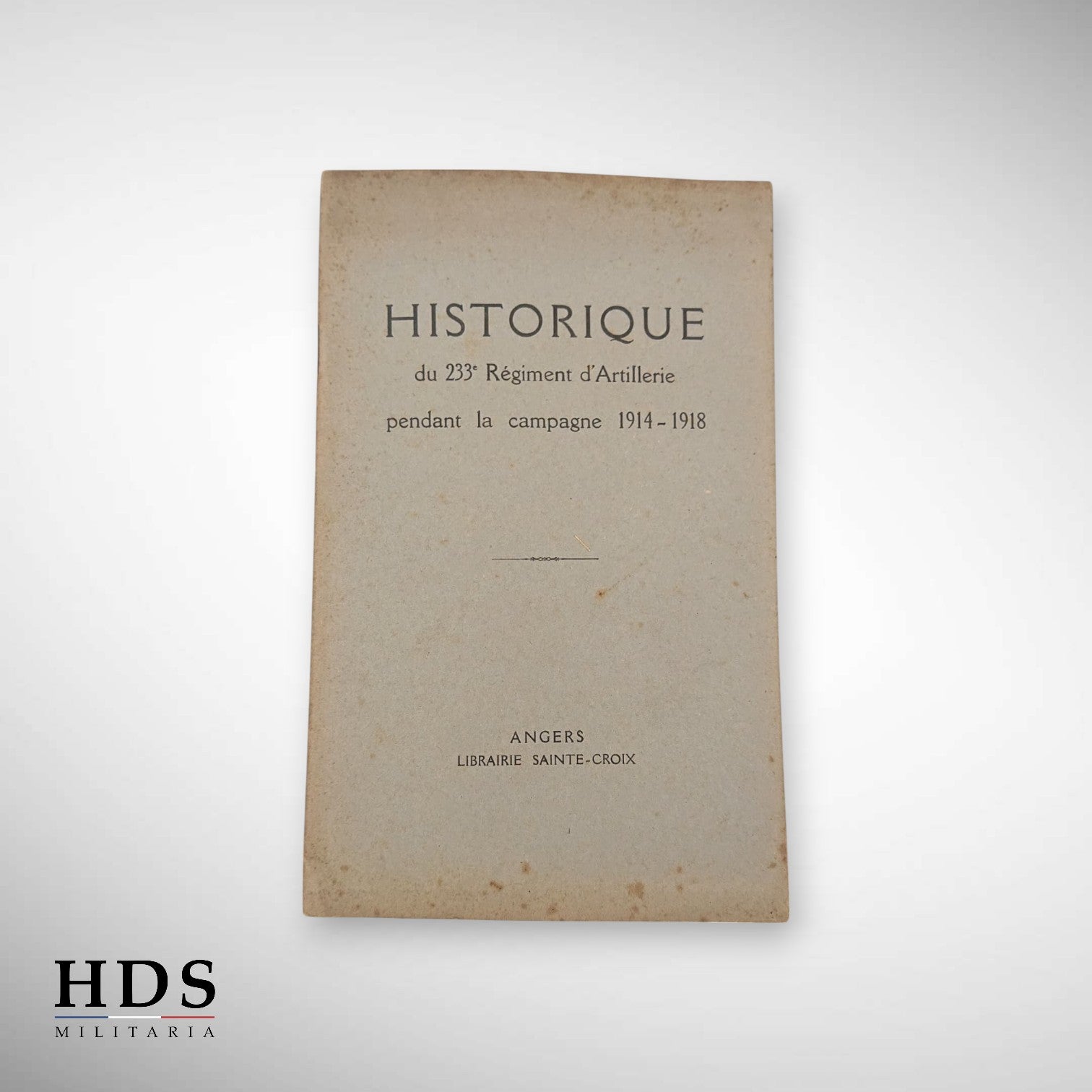 Historique 233 RA ww1 Artillerie