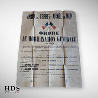 Affiche mobilisation générale 1914 ww1