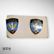 Pair of crest insignia 1 Allied Airborne US