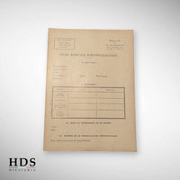 Fiche médicale d'hospitalisation France 40 ww2