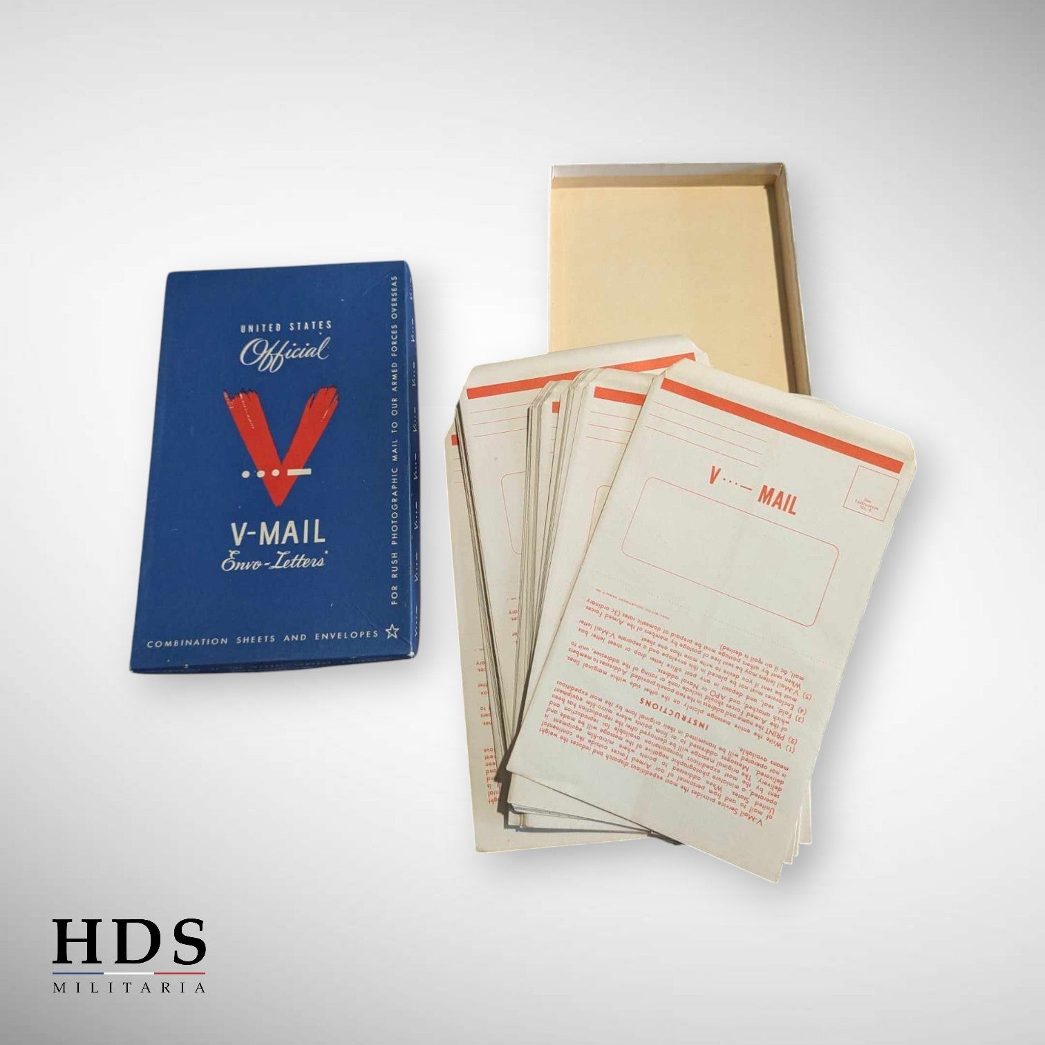 Boîte pleine lettre soldat US ww2 V-mail