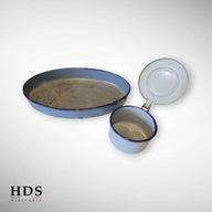 bassin + tasse émaillés ww1