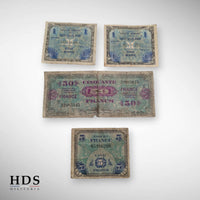 Lot de 4 billets d'invasion US ww2 1944