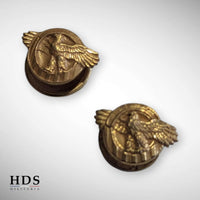 Paire de boutons de manchette "Ruptured duck" US ww2