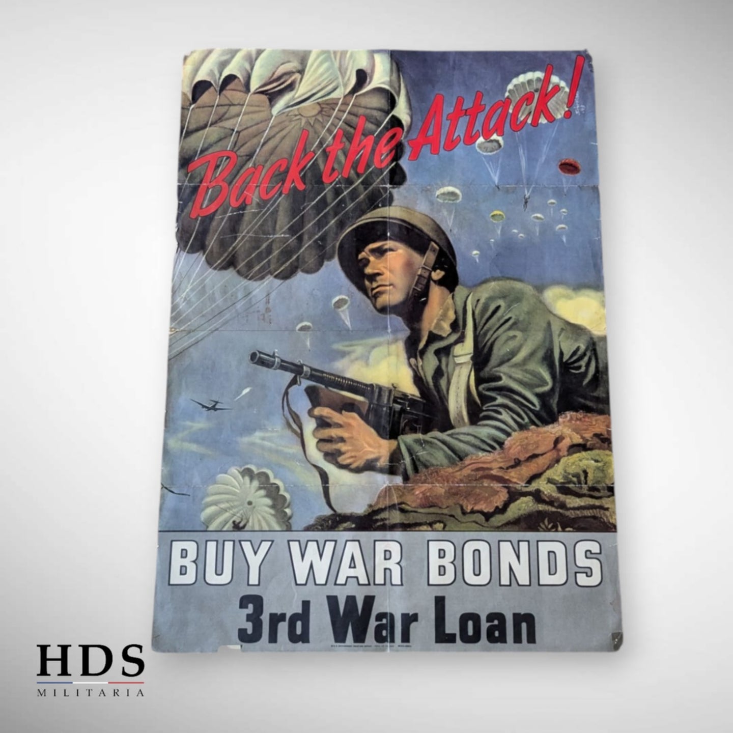 Affiche Américaine Parachutiste ww2 1943