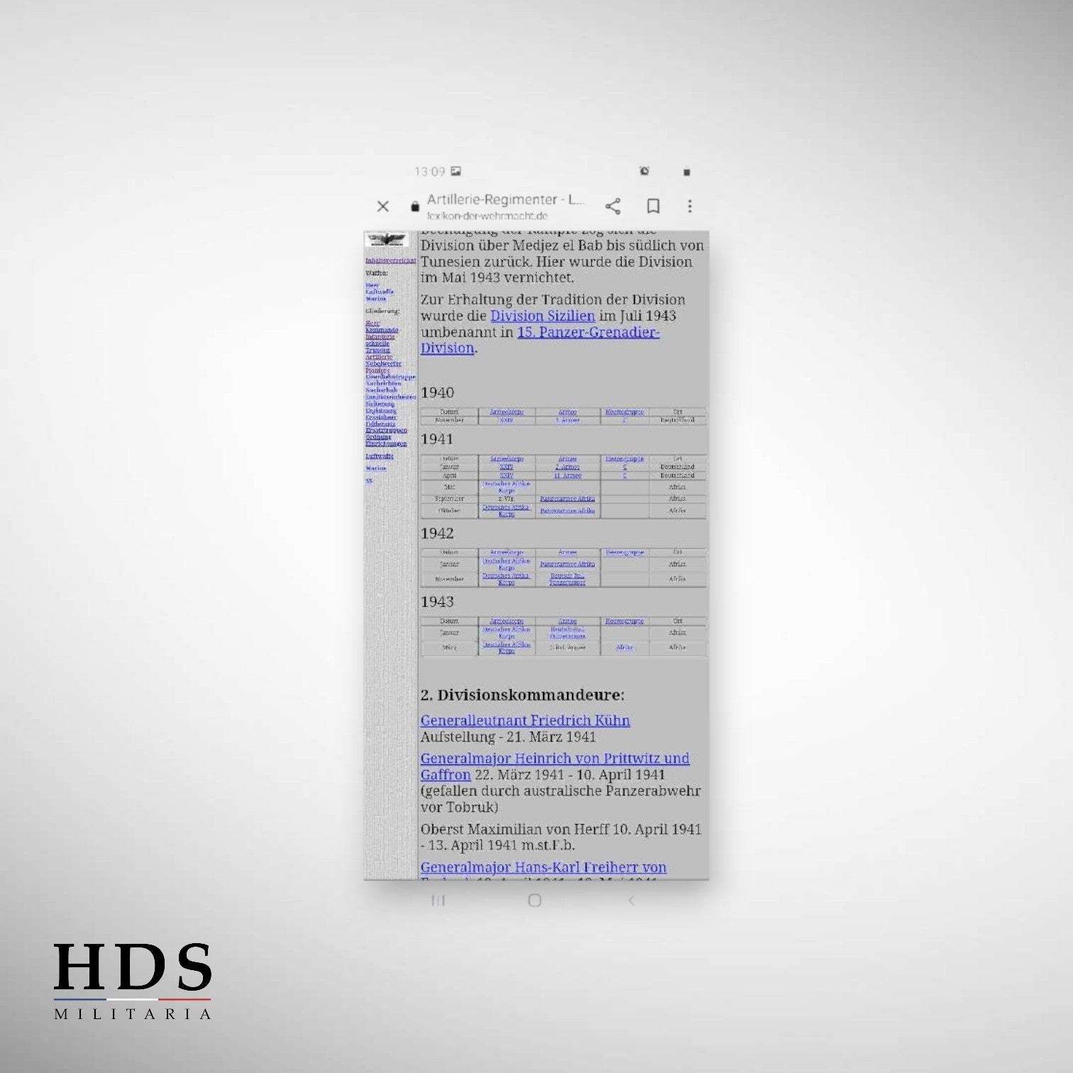 Porte carte allemand ww2 15e Division Panzer