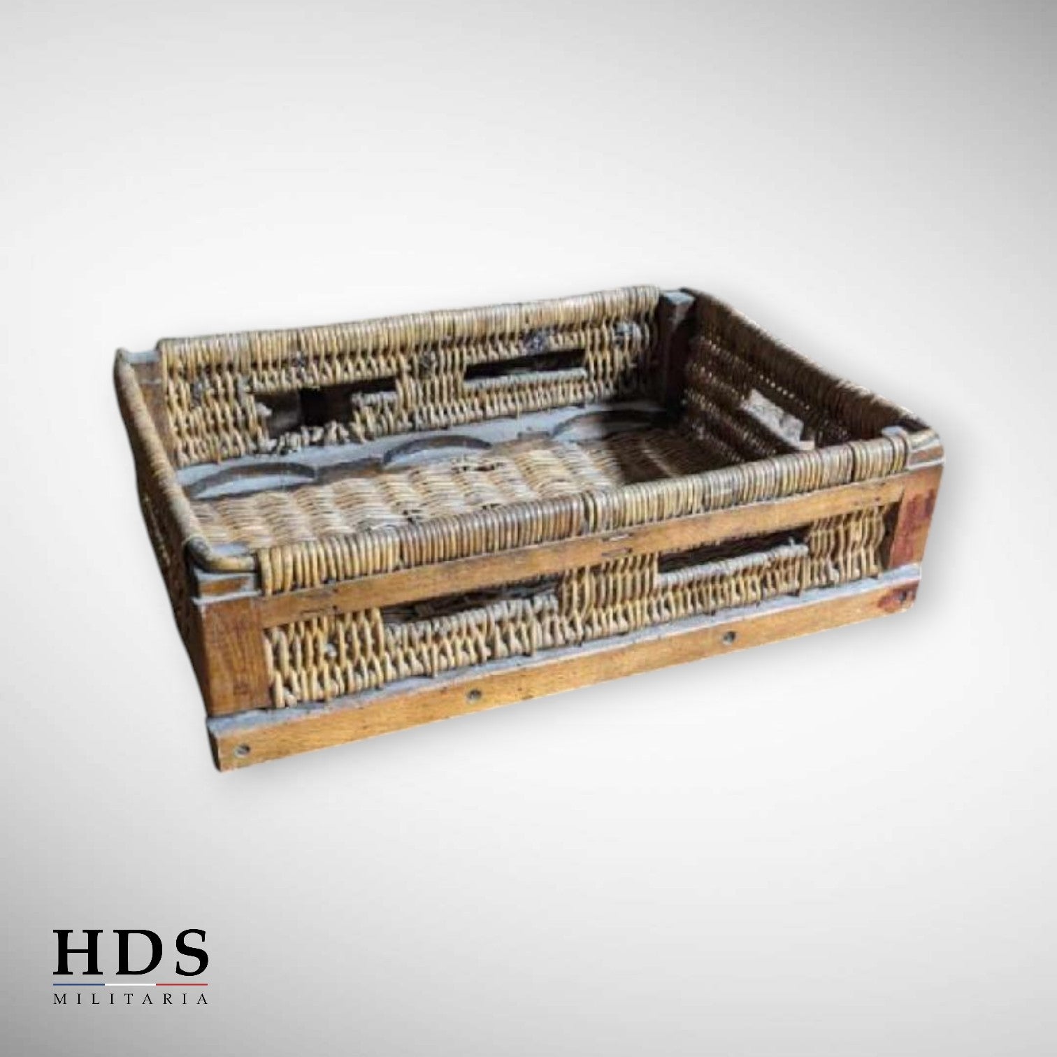 Panier osier Allemand ww1 6 douilles 15cm s.F.H.13