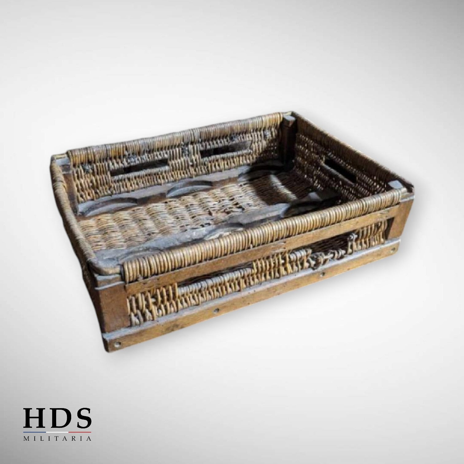 Panier osier Allemand ww1 6 douilles 15cm s.F.H.13