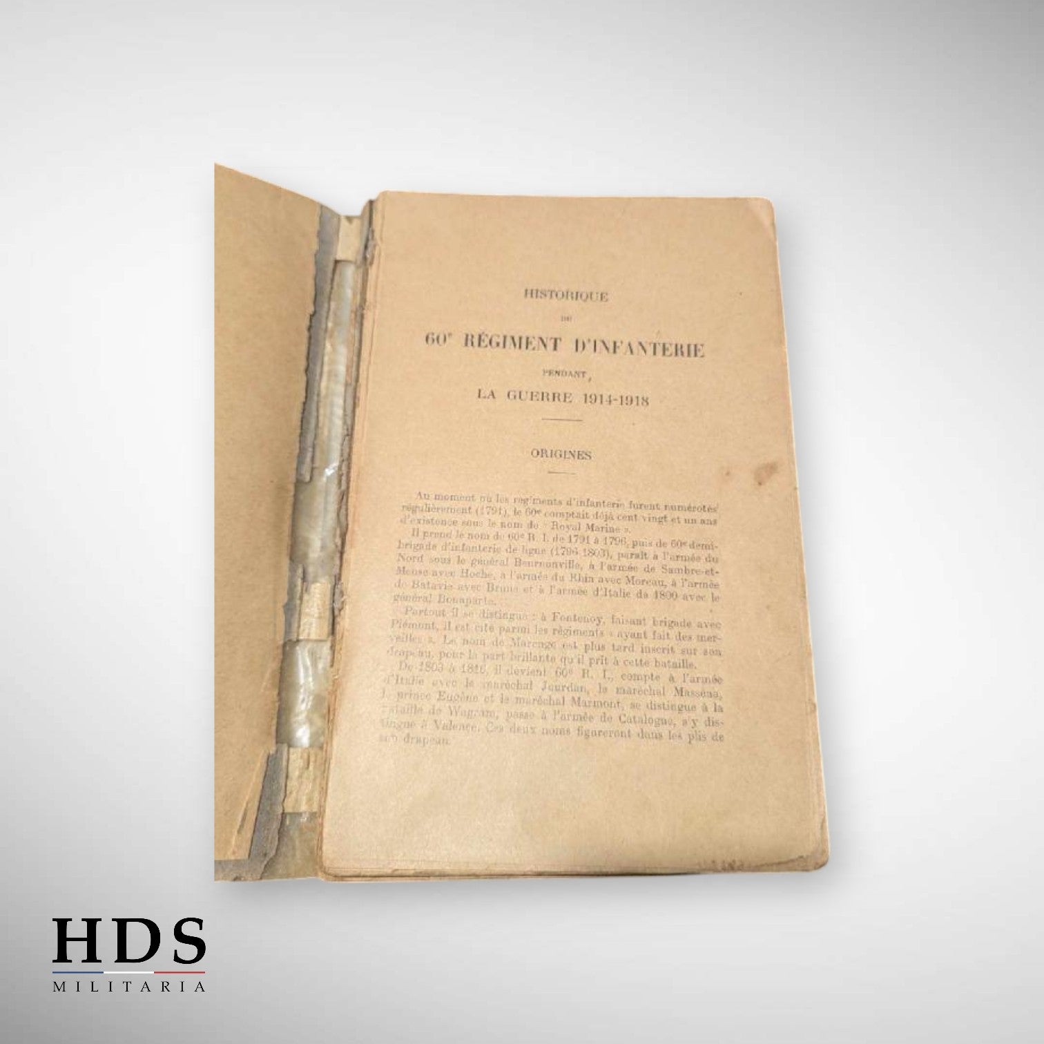 Historique 60 Régiment Infanterie ww1