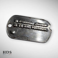 US WW2 dog tag ID plate