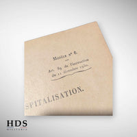 Fiche médicale d'hospitalisation France 40 ww2