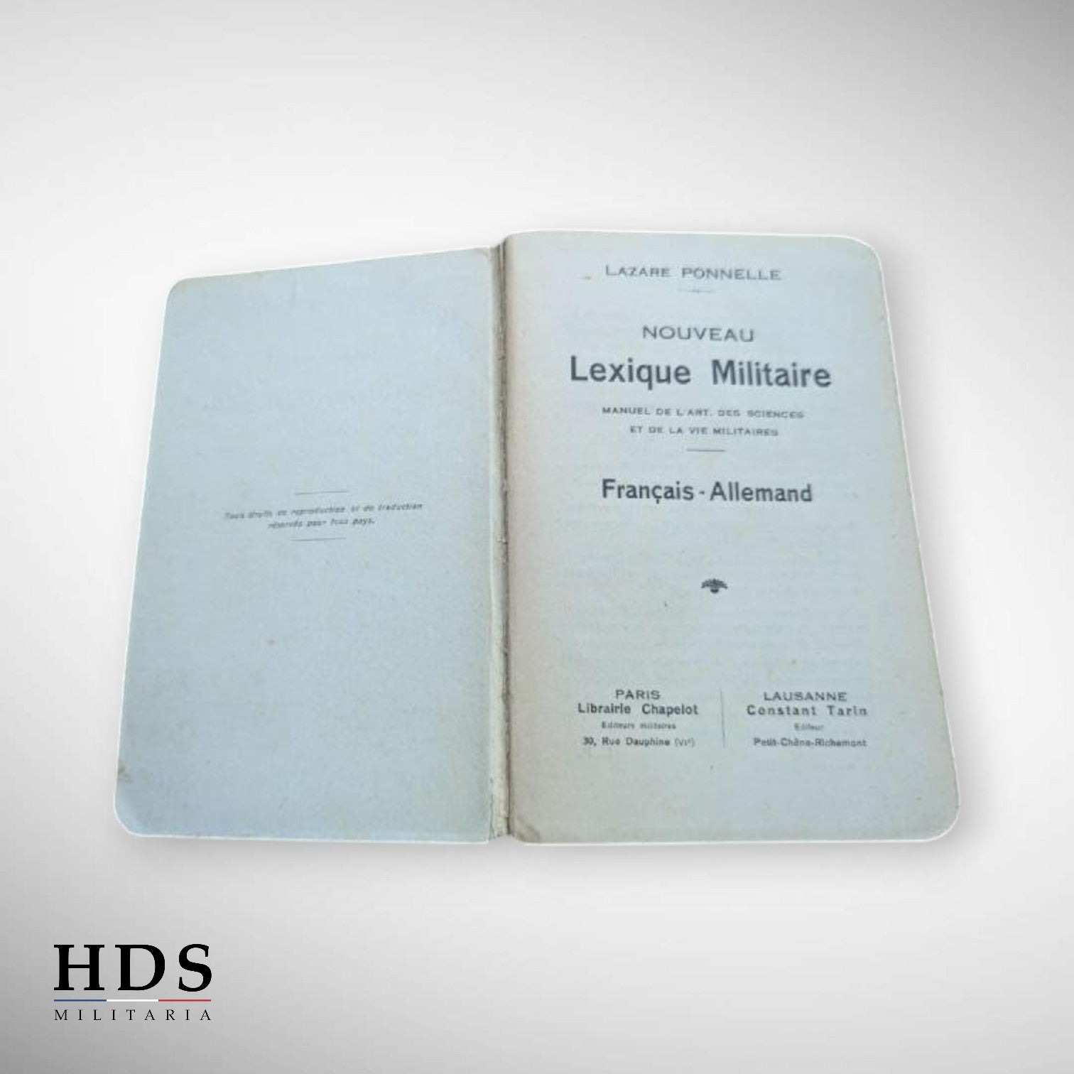 Dictionnaire lexique militaire Français Allemand ww1