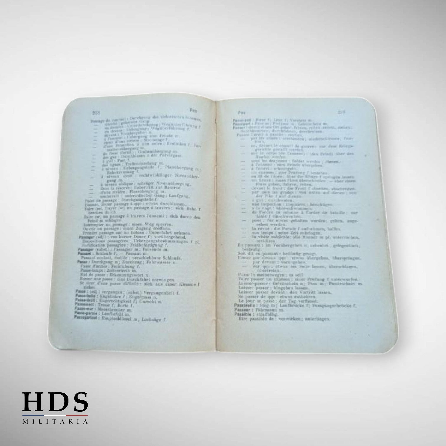 Dictionnaire lexique militaire Français Allemand ww1