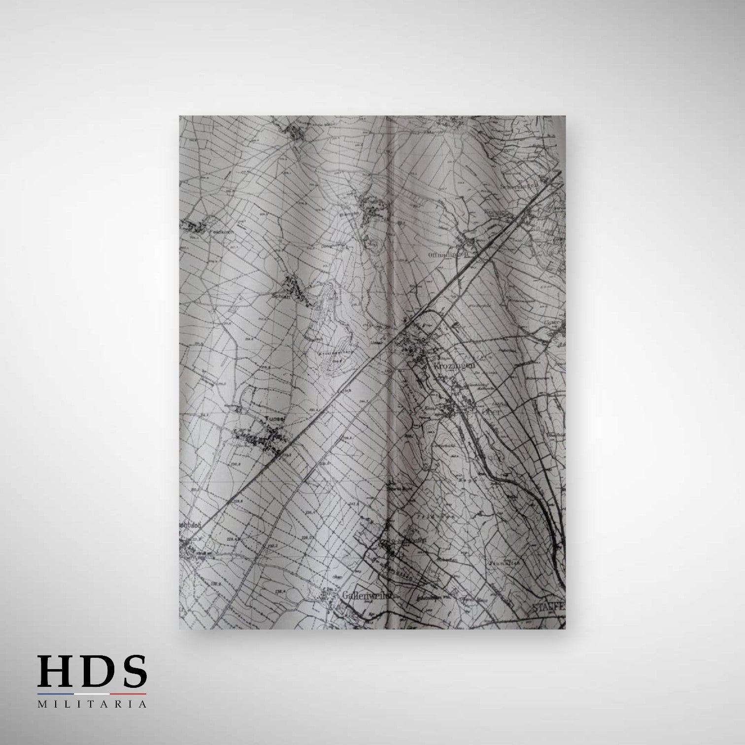 WW2 Map German Border Army Liberation 1944