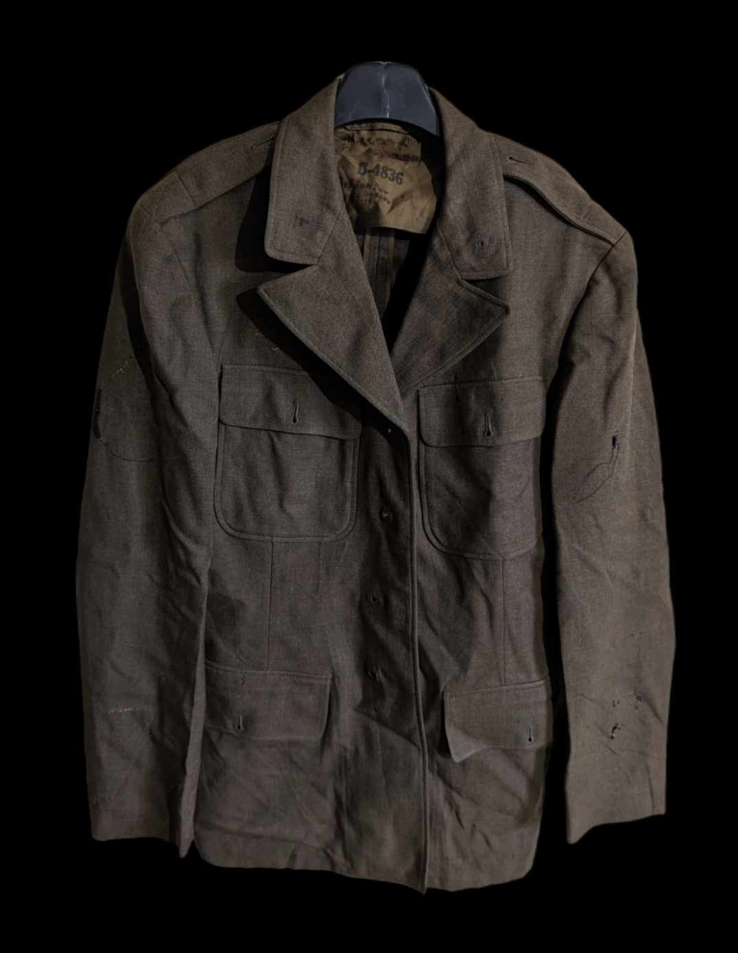 militaria : Veste de sortie US class-A nominative / ww2 named class-A outing jacket