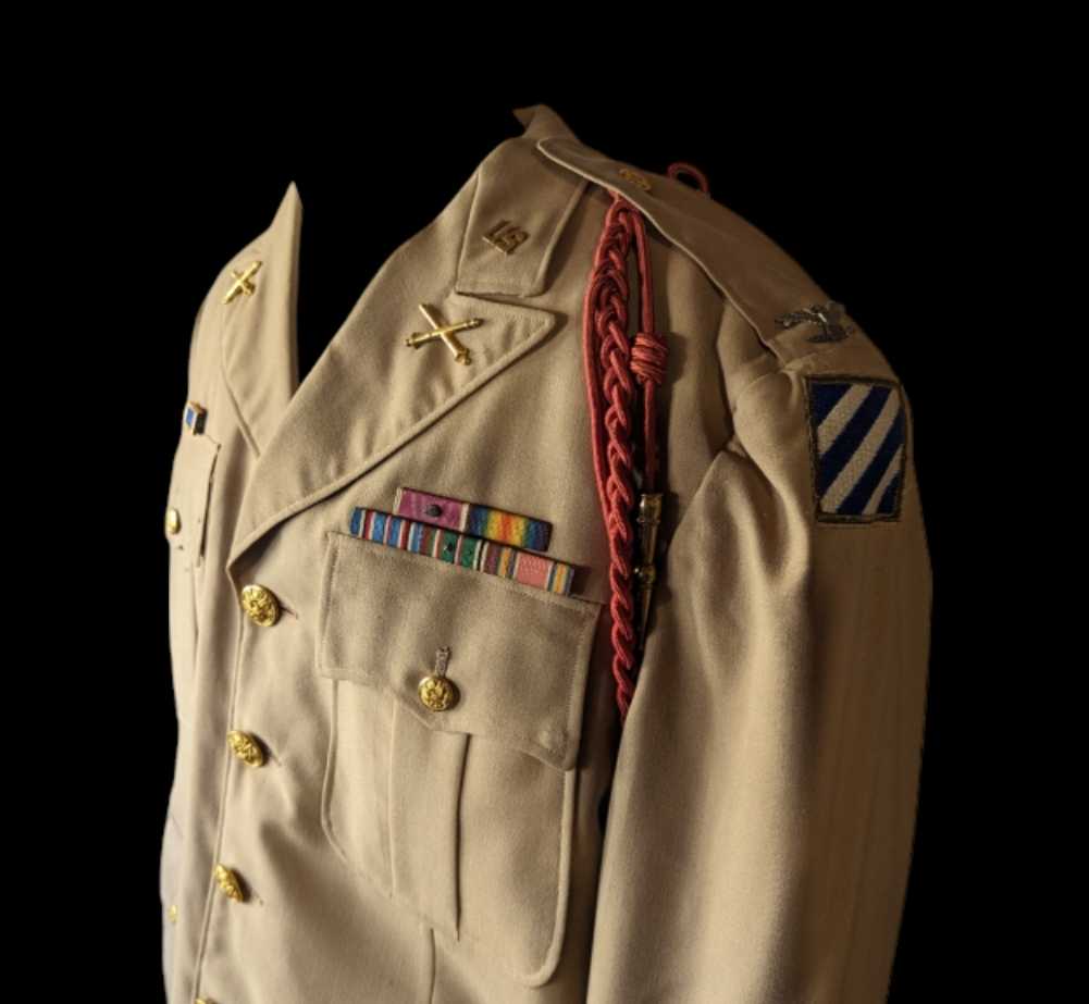 militaria : Veste de sortie US chino colonel 3 DI US / US chino class-A jacket 3rd DI US