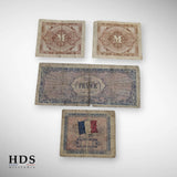 Lot de 4 billets d'invasion US ww2 1944