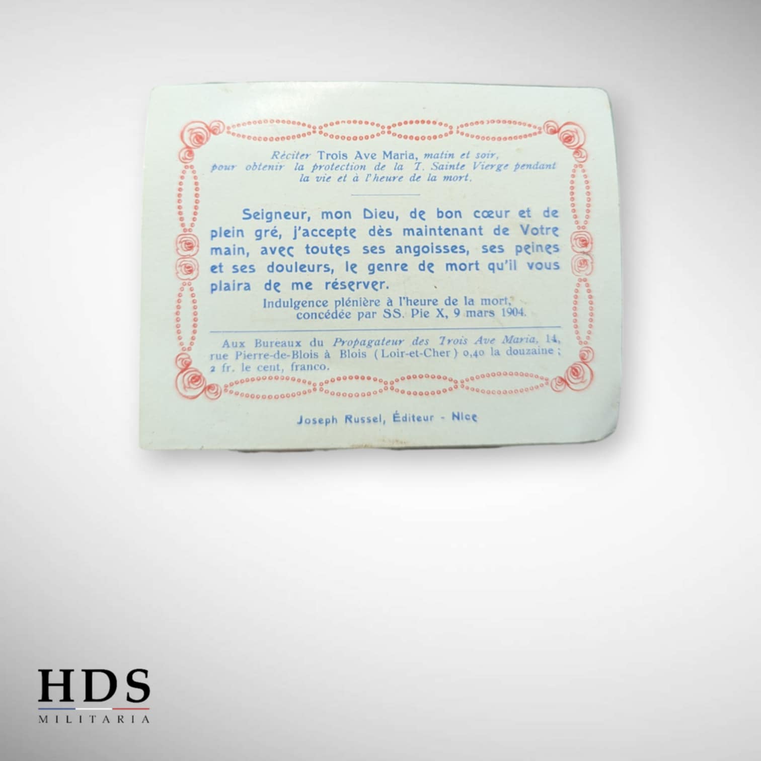 Porte bonheur Français ww1 Cœur sacré de Jésus