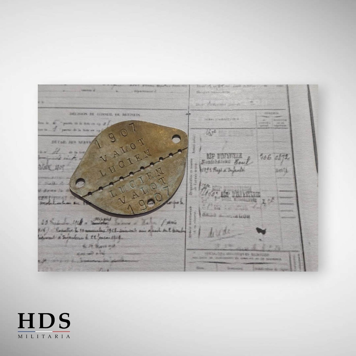 Plaque d'identité ww1 160 RI prisonnier