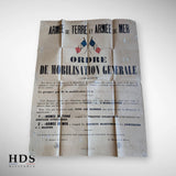 Affiche mobilisation générale 1914 ww1