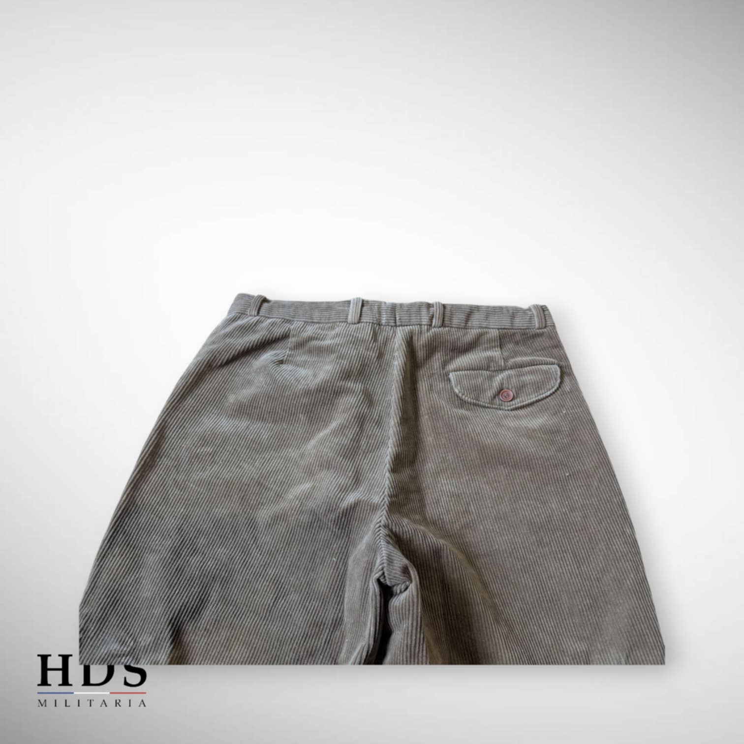 Pantalon velours côtelé brun type FFI ww2