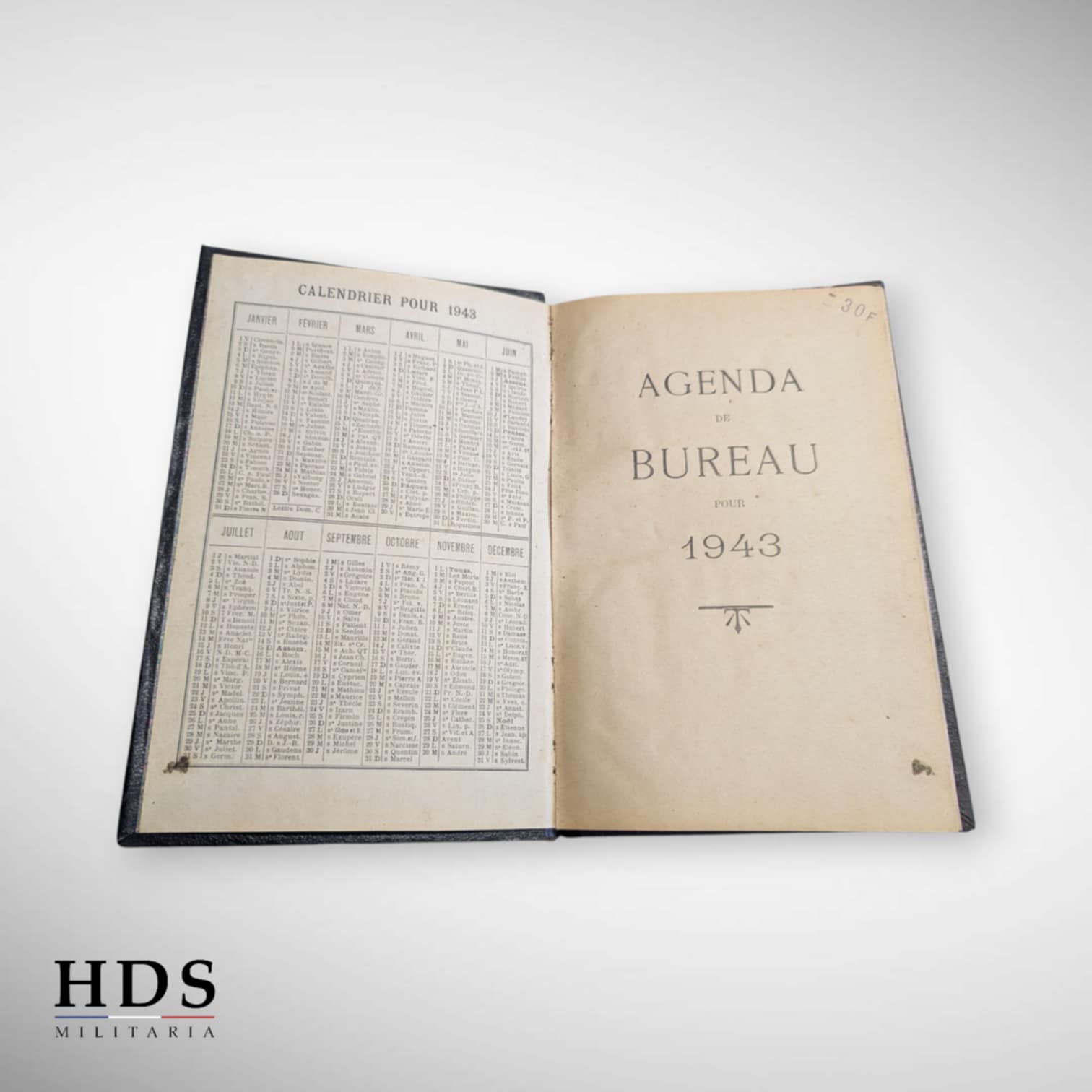 Agenda 1943 France 40 ww2