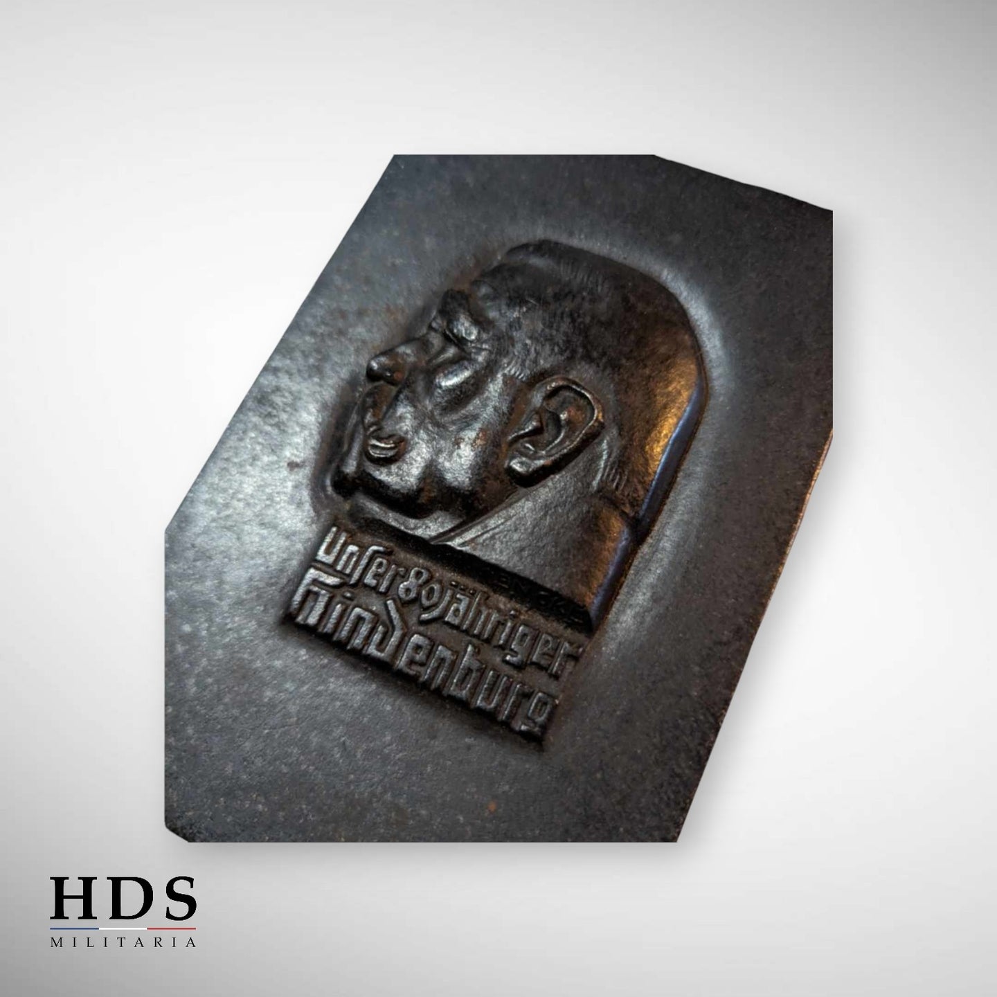 Profil patriotique en fonte Hindenburg allemand ww1