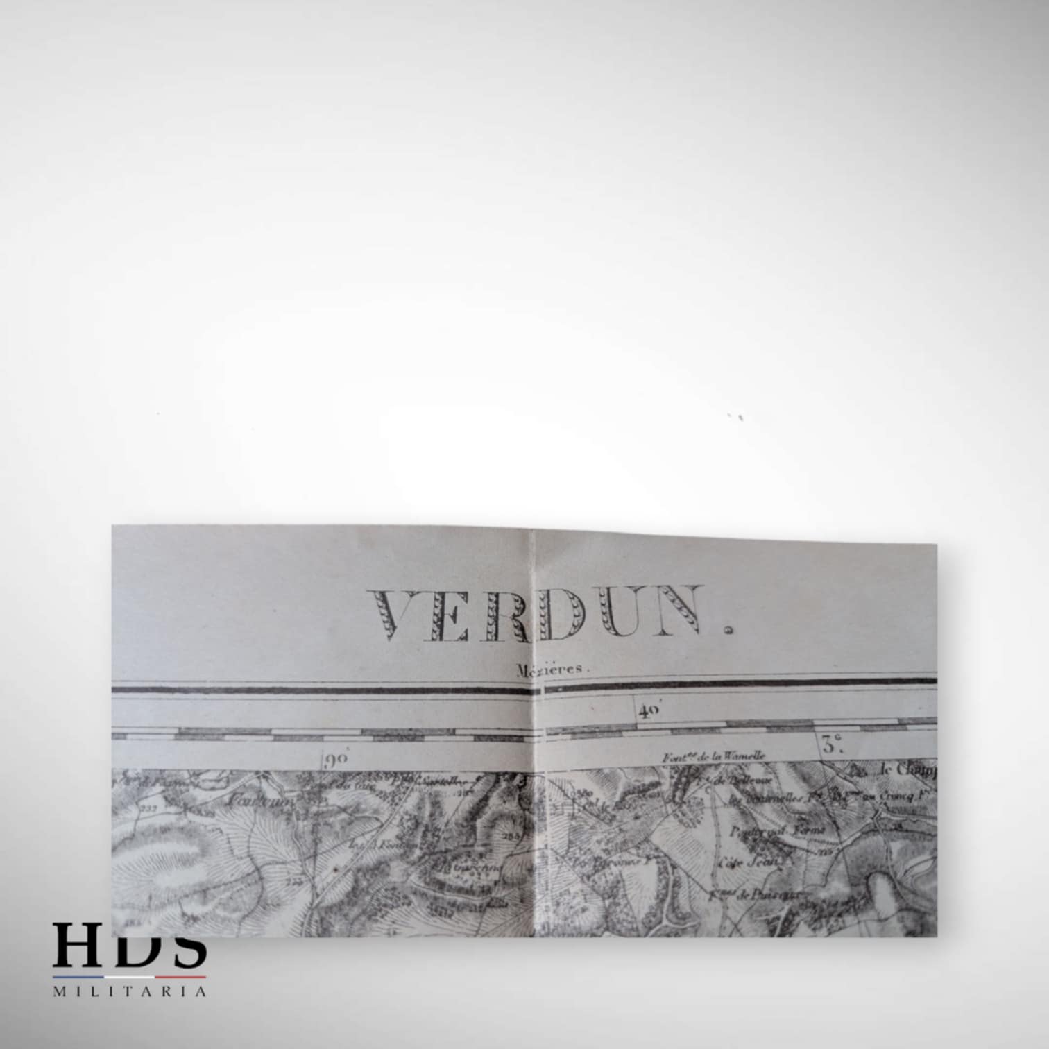 Carte Secteur Verdun ww1