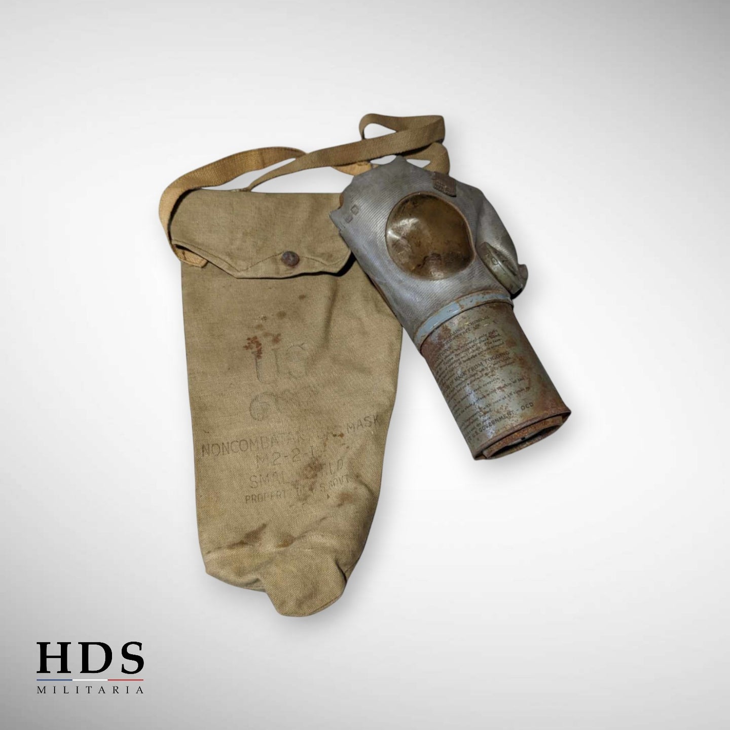 Masque à gaz US ww2 non combattant