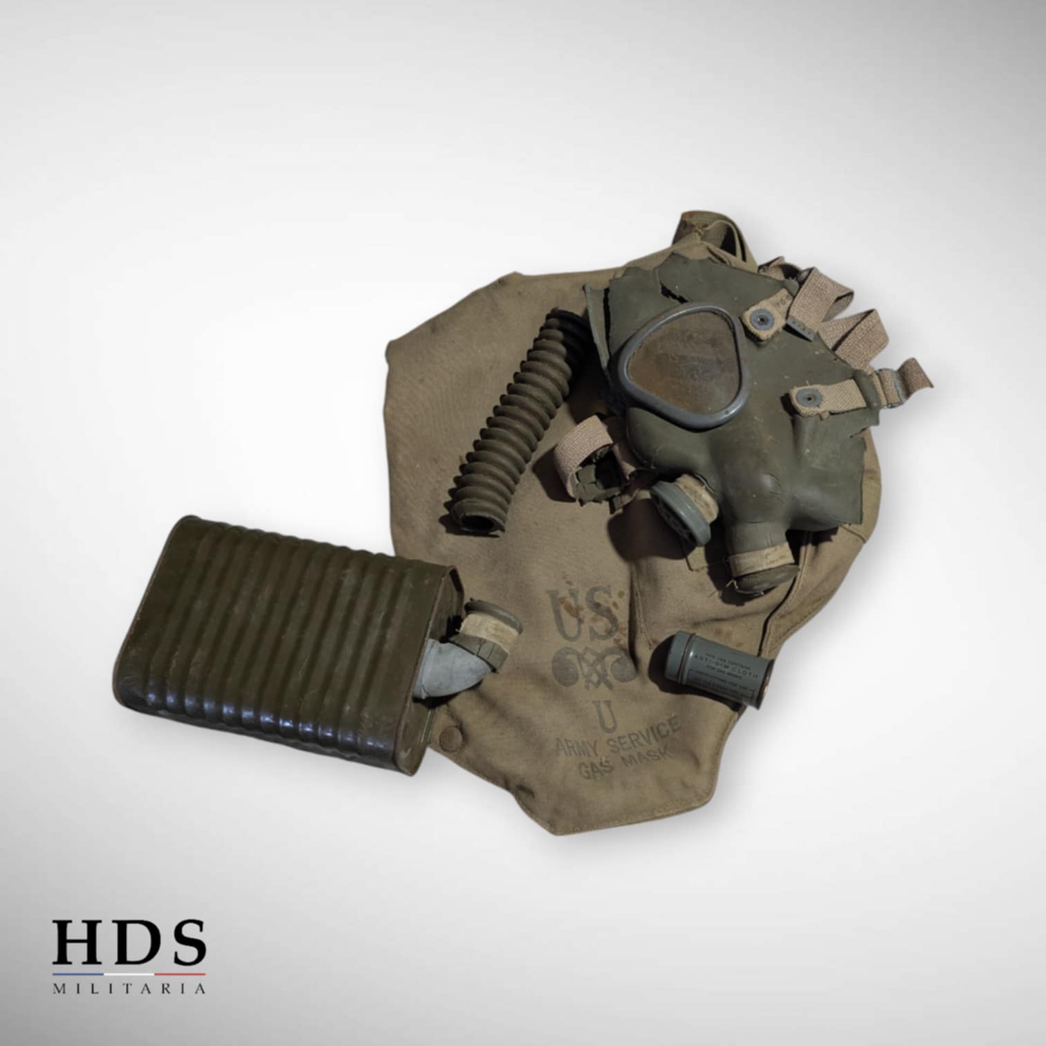 Masque à gaz Us ww2 1ere Armée Française