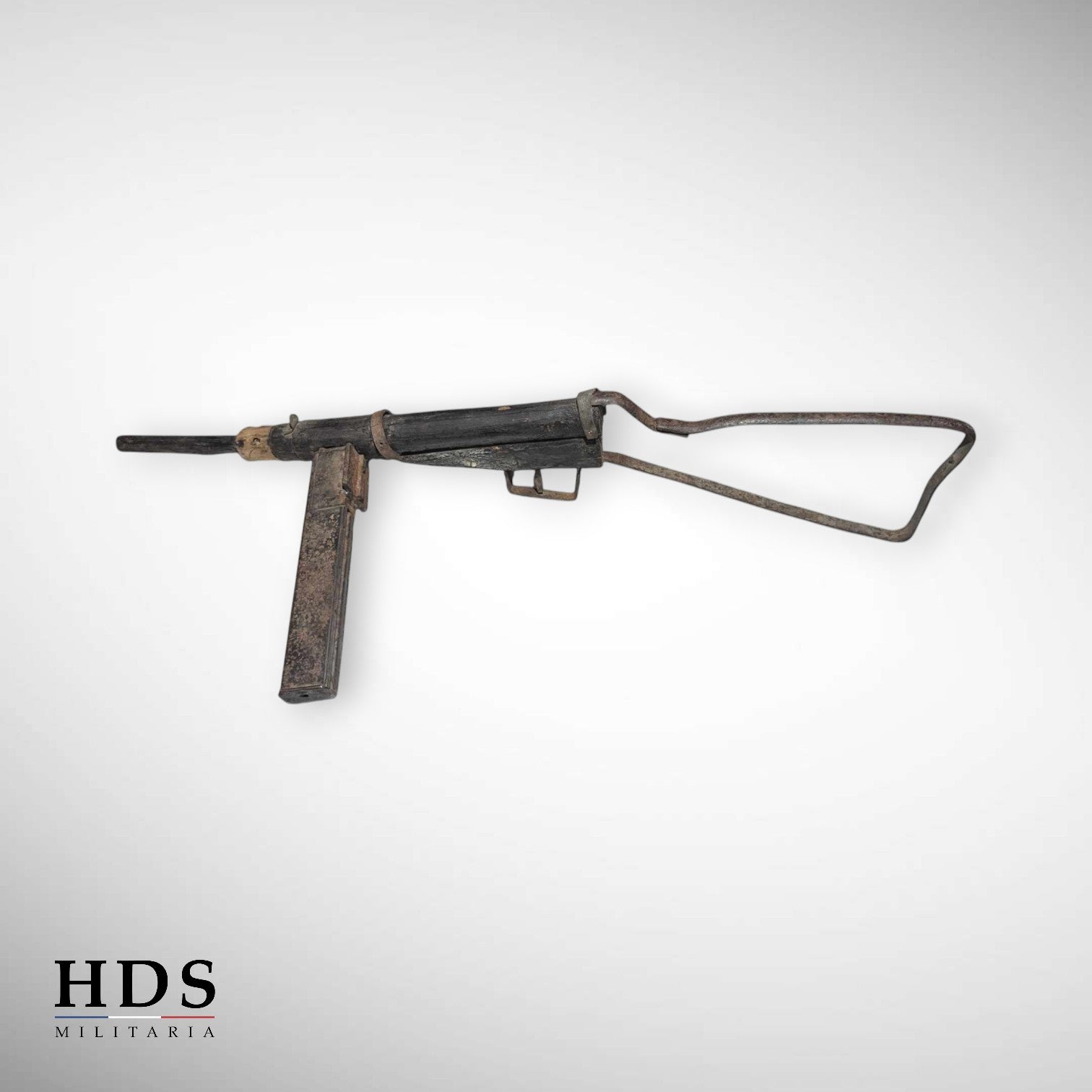 Jouet Libération ww2 Sten MK2 bois et métal