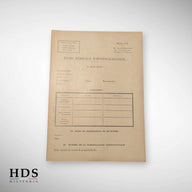 Fiche médicale d'hospitalisation France 40 ww2