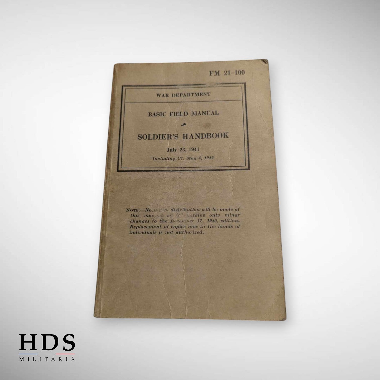 US WW2 instruction booklet, serial number