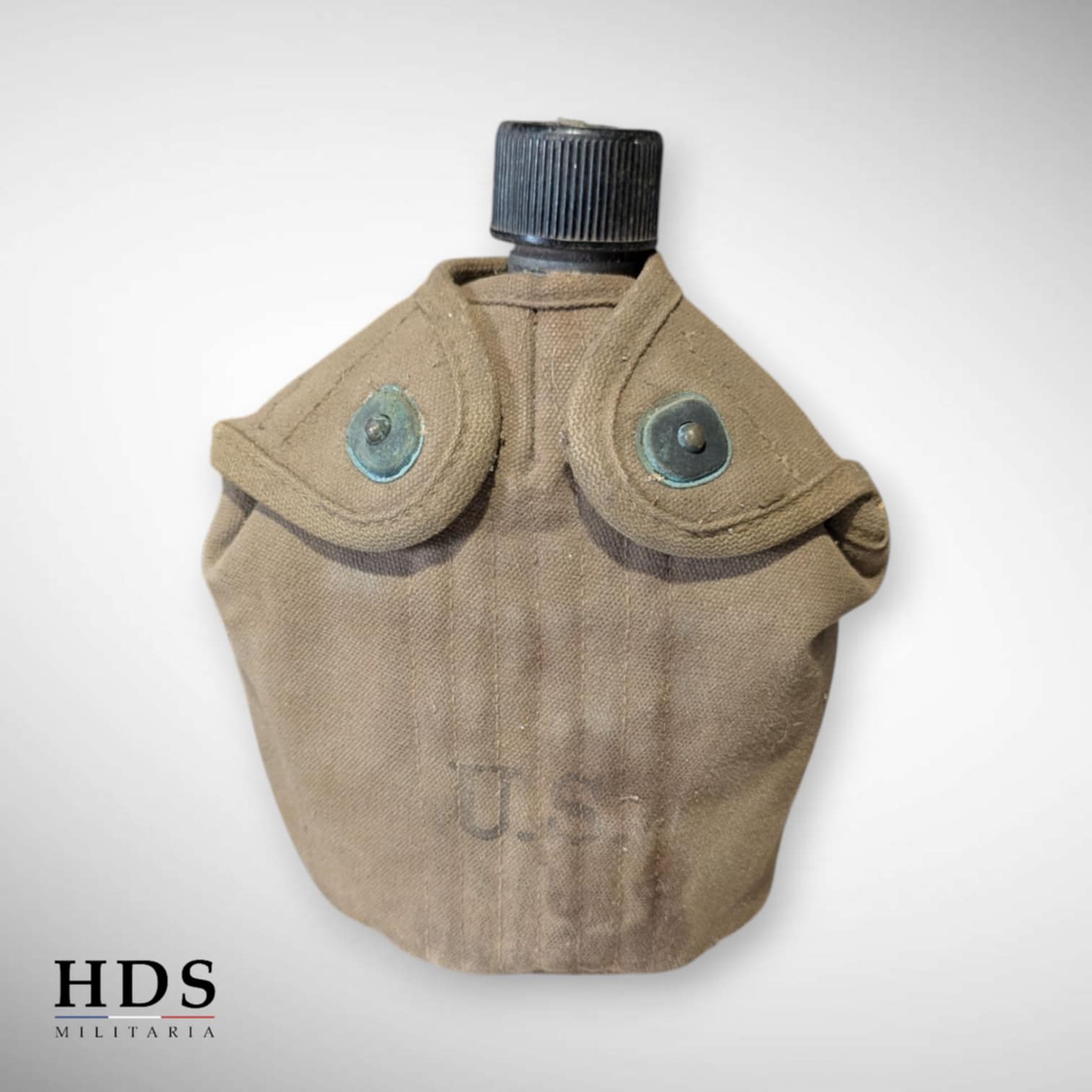 Gourde US ww2 complète housse od3 1943 Vosges