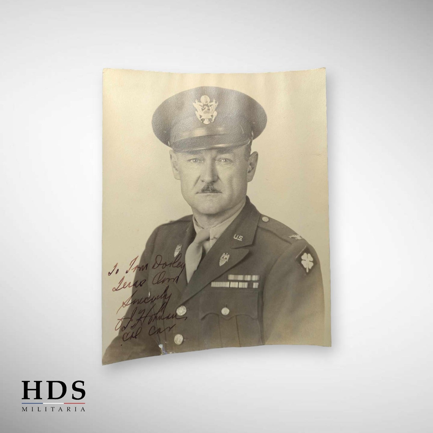 Grande photo soldat US ww2 4th army