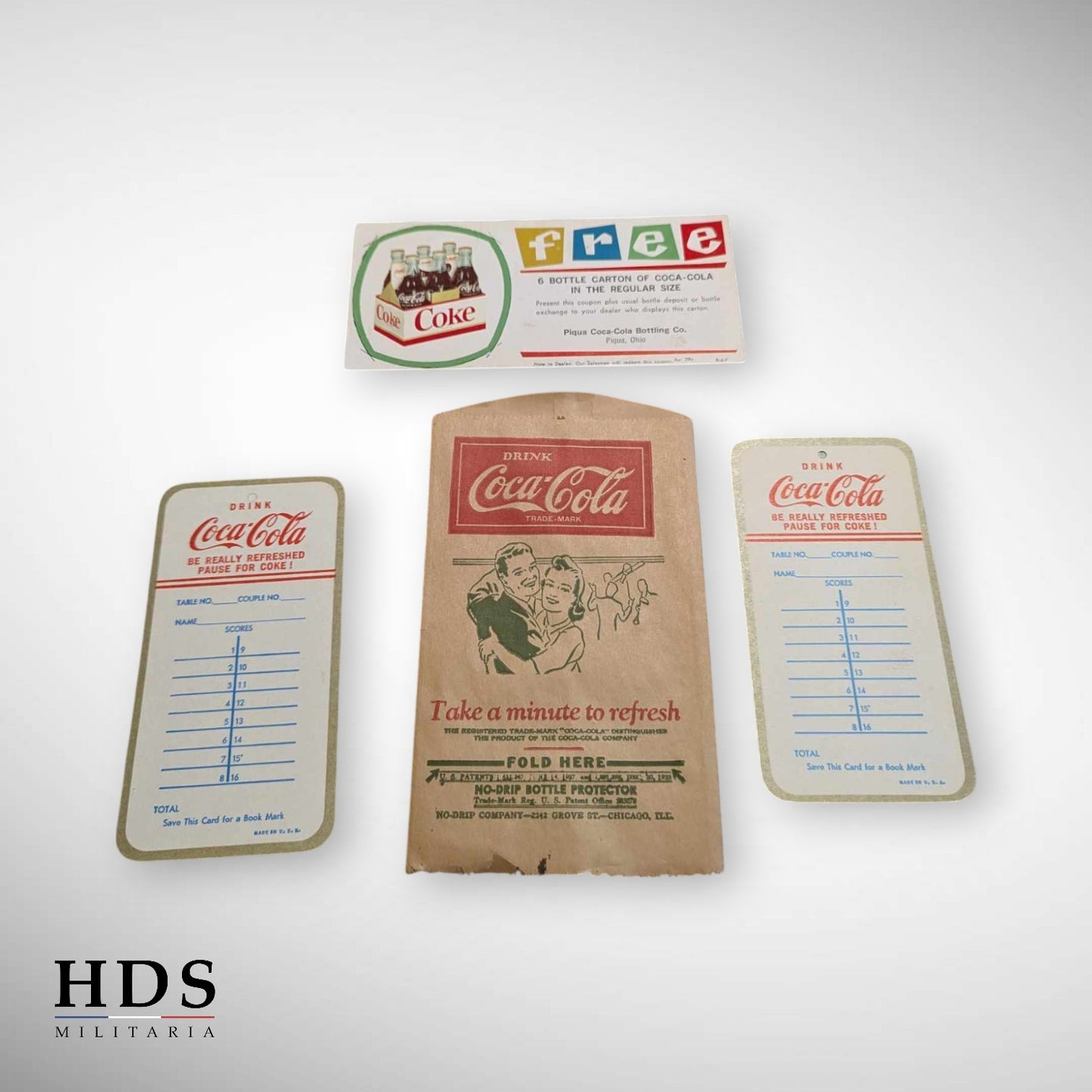 Lot publicités Coca Cola US ww2