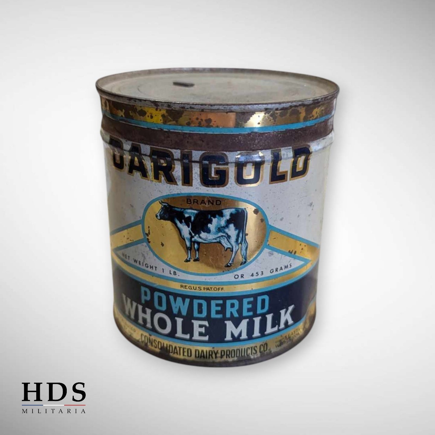 Boîte de lait en poudre US ww2 Darigold