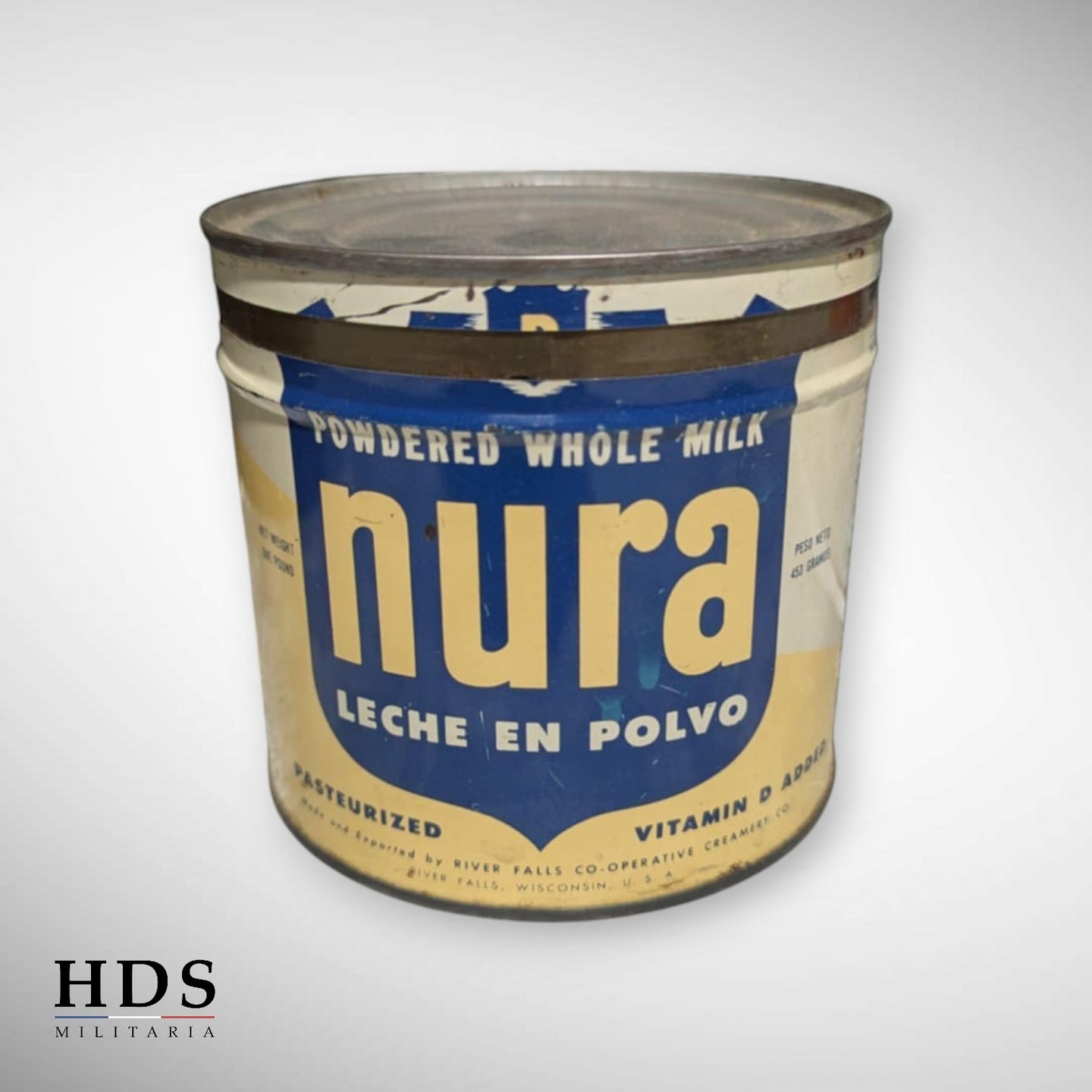 Boîte de lait en poudre US ww2 Nura