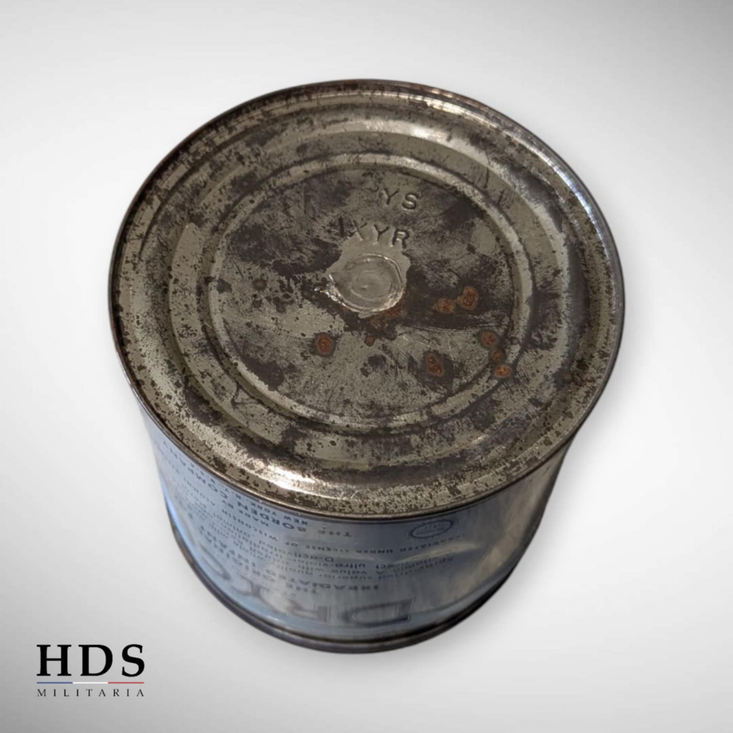 Boîte de lait en poudre US ww2