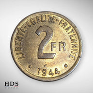 Pièce 2 francs Philadelphie 1944 US ww2