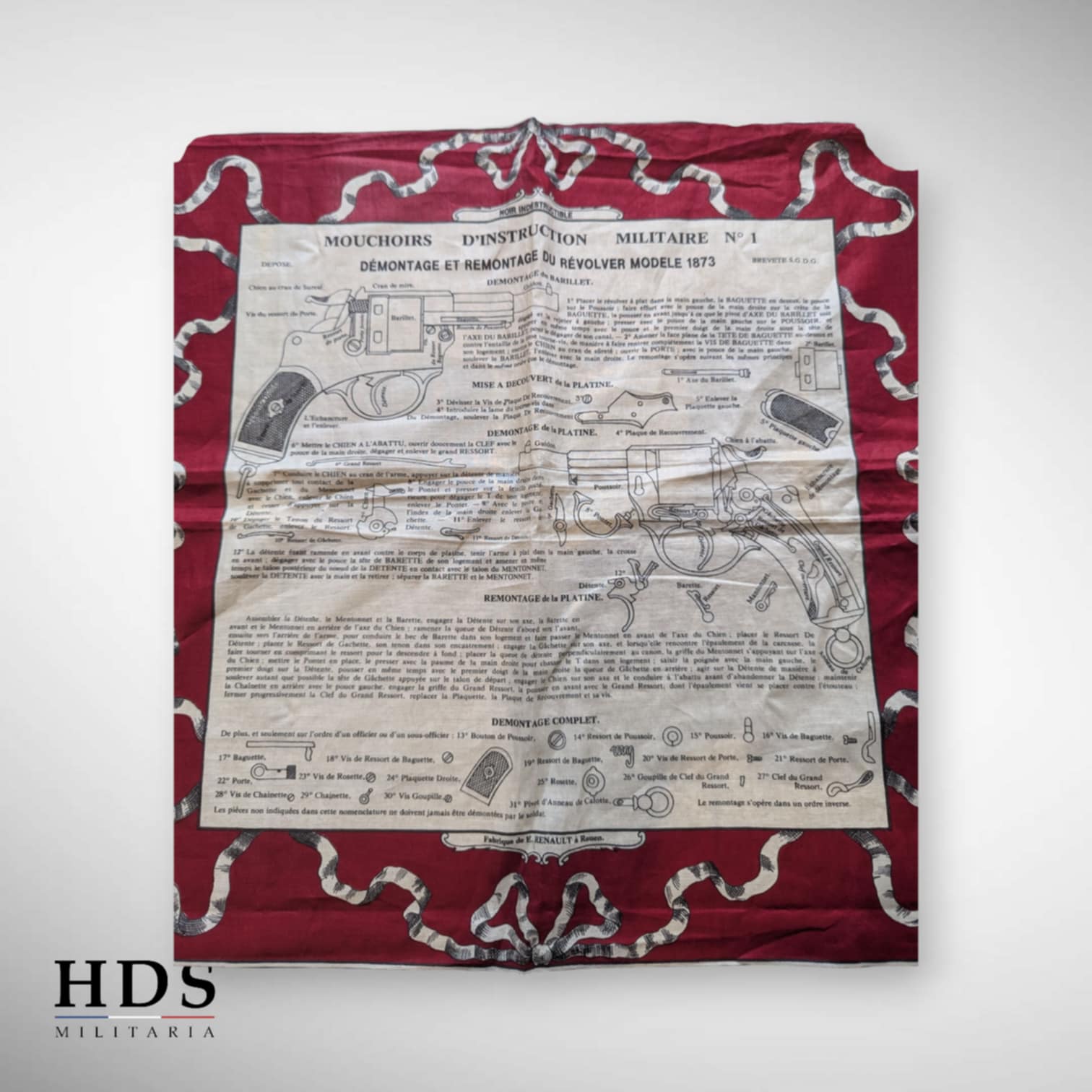 Reproduction Foulard d'instruction #1 révolver 1873