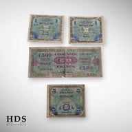 Lot de 4 billets d'invasion US ww2 1944