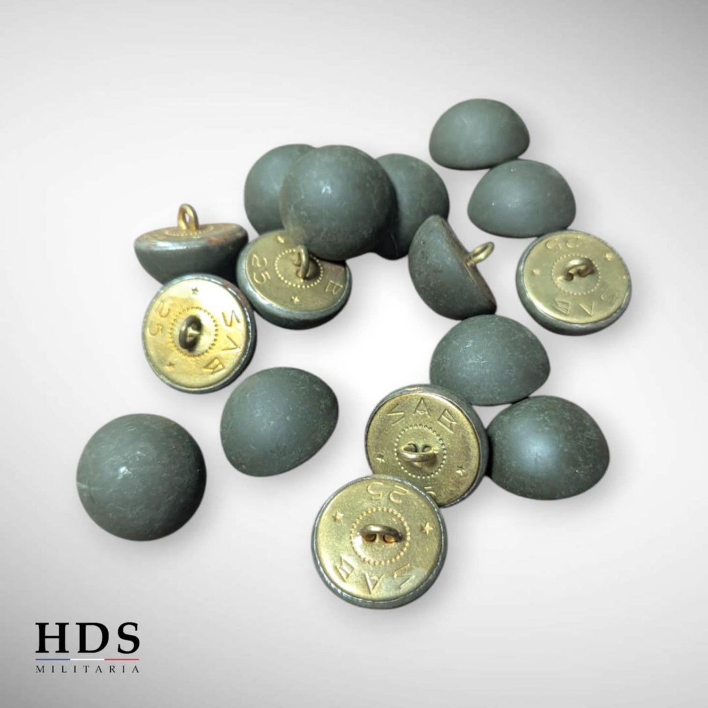 Bouton gros module 25mm Kaki France 40 capote ww2