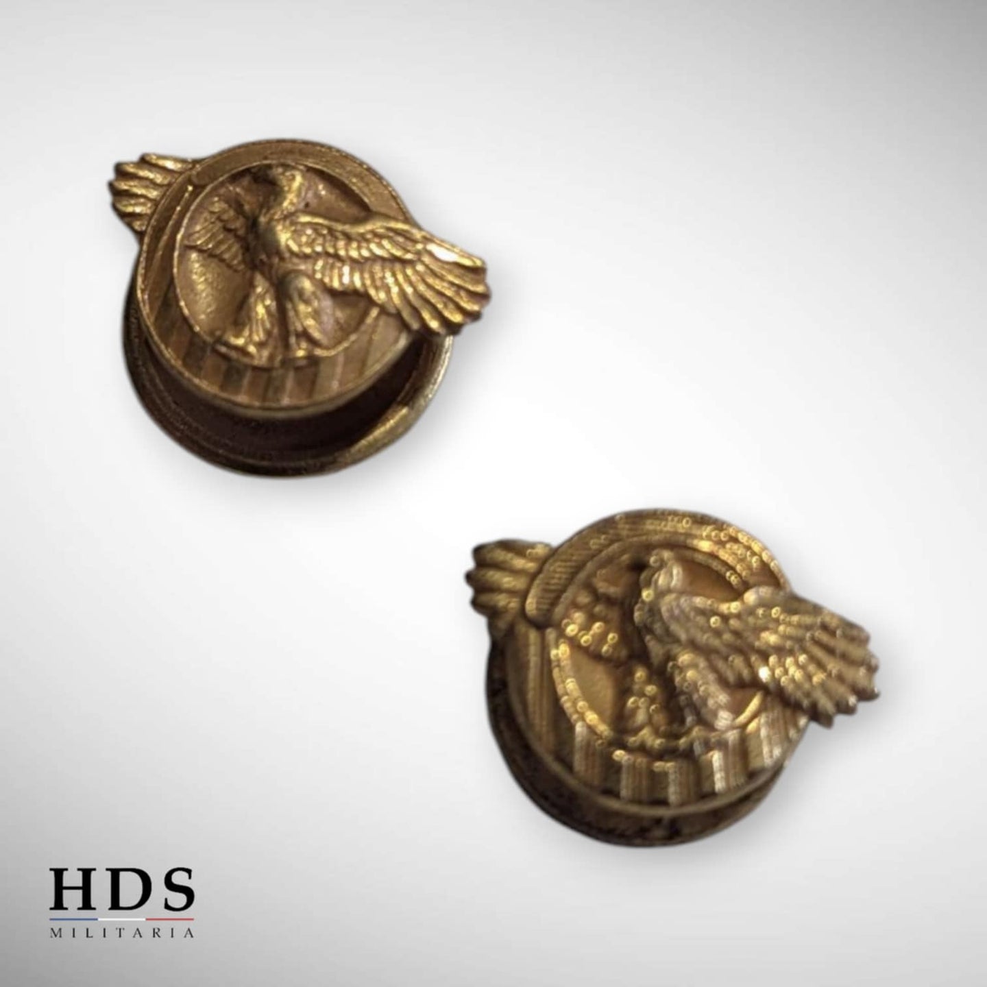 Paire de boutons de manchette "Ruptured duck" US ww2