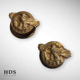 Paire de boutons de manchette "Ruptured duck" US ww2