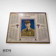 Calendrier Almanach 1943 Maréchal Pétain ww2