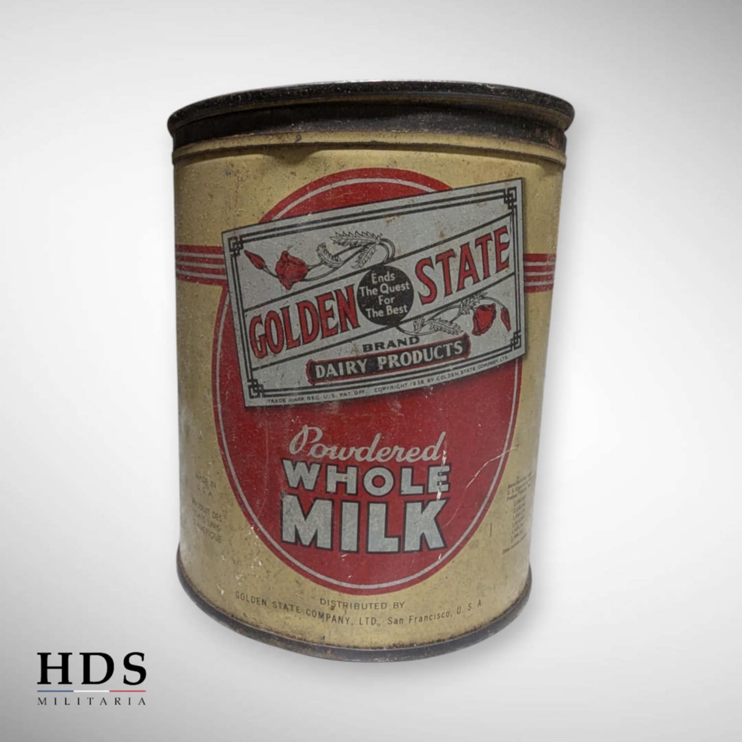 Boîte de lait en poudre US ww2 Golden State