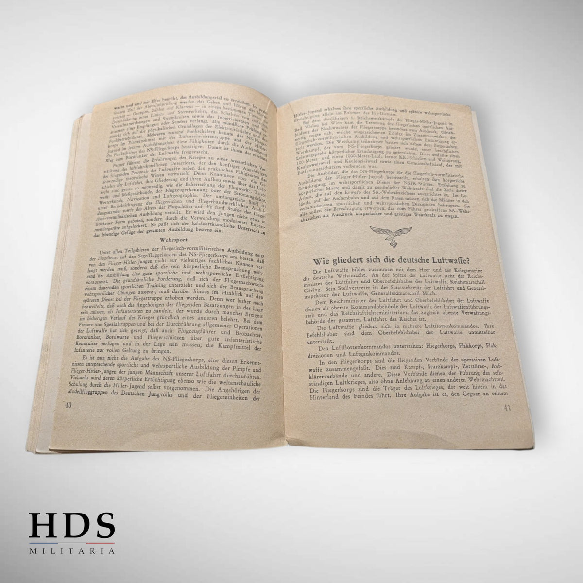 Livret de recrutement LuftWaffe allemand ww2