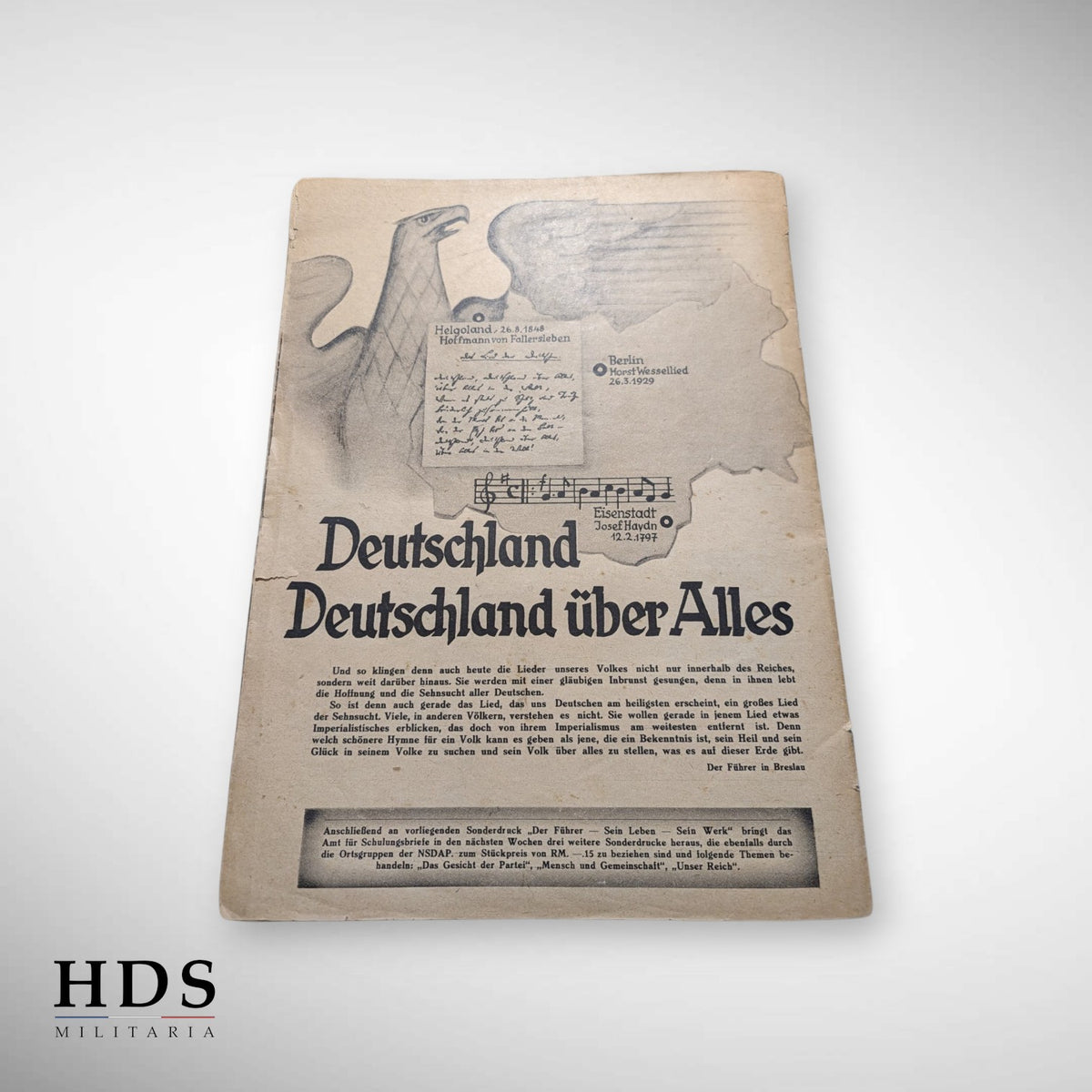 Livret propagande Allemand ww2 le Führer, sa vie, son œuvre