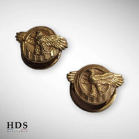 Paire de boutons de manchette "Ruptured duck" US ww2